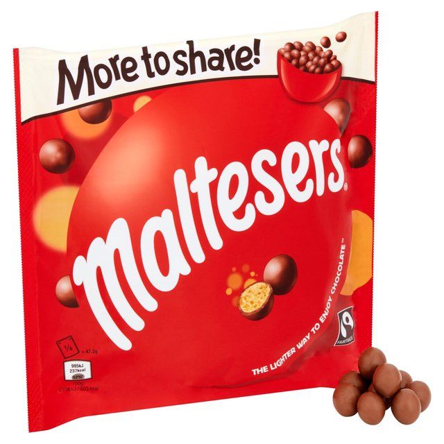 Maltesers Milk Chocolate & Honeycomb Sharing Pouch Bag Fairtrade 175g