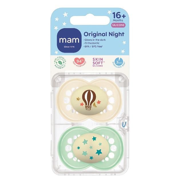 MAM Night Astro 16+m Soother 2pk 2 per pack