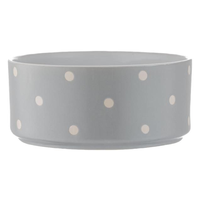 Mason Cash Polka Dot Grey Pet Bowl