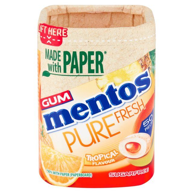Mentos Gum Pure Fresh Tropical Chewing Gum 100g
