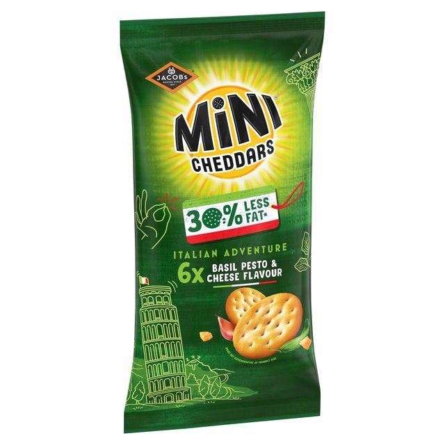 Mini Cheddars Nibblies Cheese & Pesto Multipack Snacks 6 x 17g