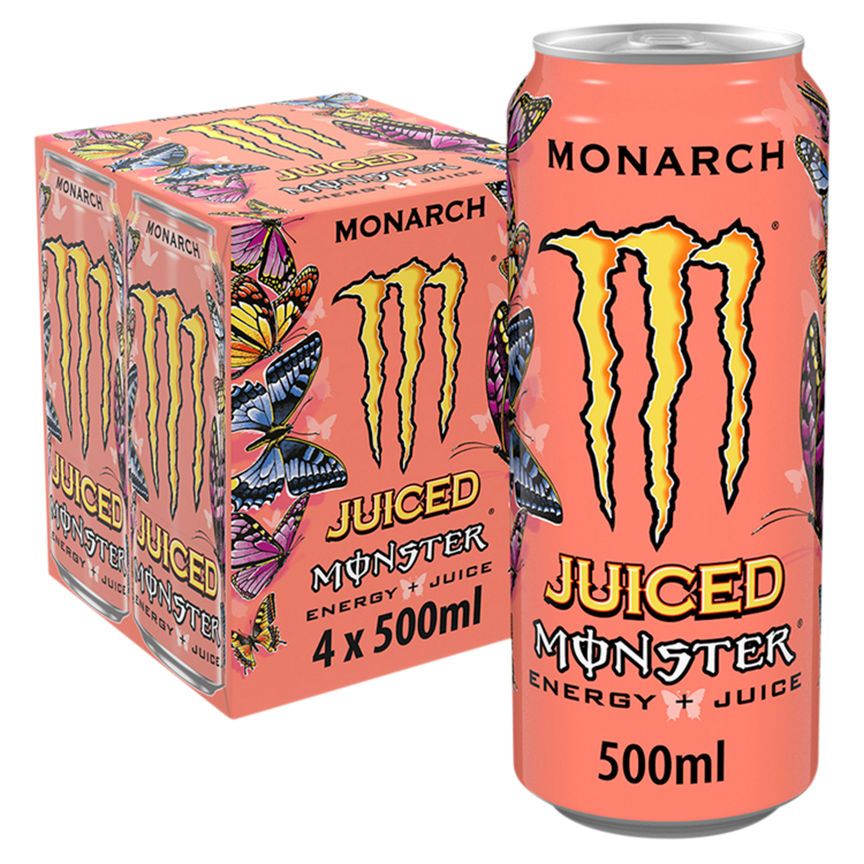Monster Monarch Energy Drink Cans