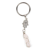 Myga Keyring - Hamsa & Clear Quartz