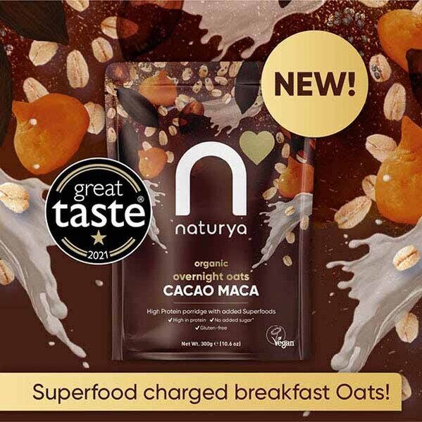 Naturya Cacao Maca Organic Overnight Breakfast Oats 300g