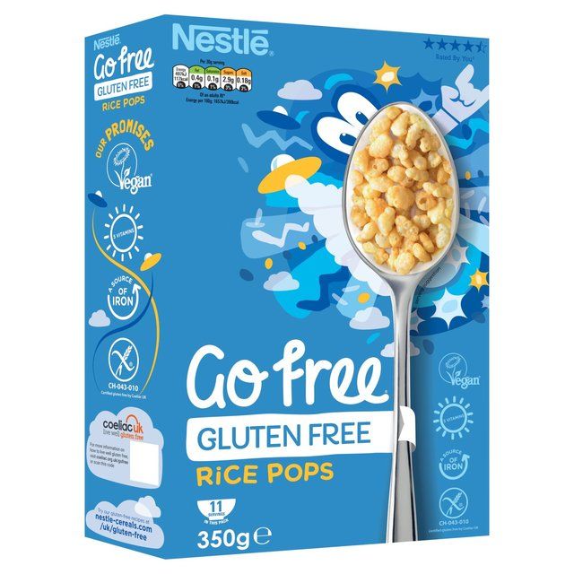 Nestle GoFree Rice Pops Gluten Free Cereal 350g