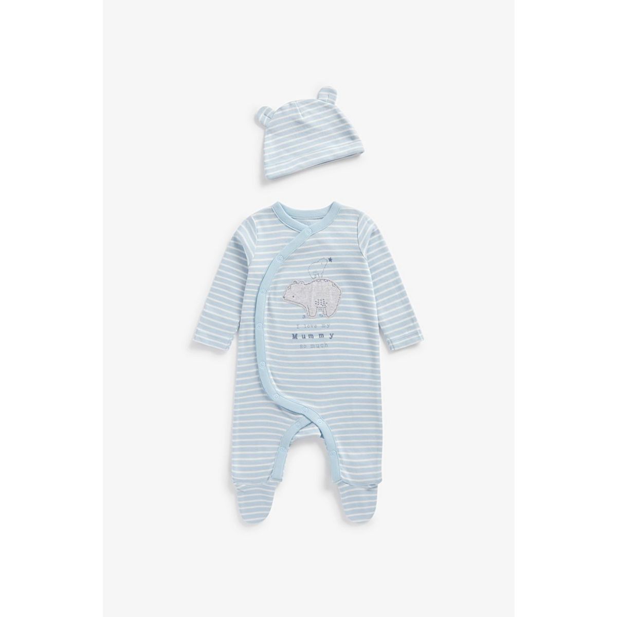 Newborn Boy Stripe All In One