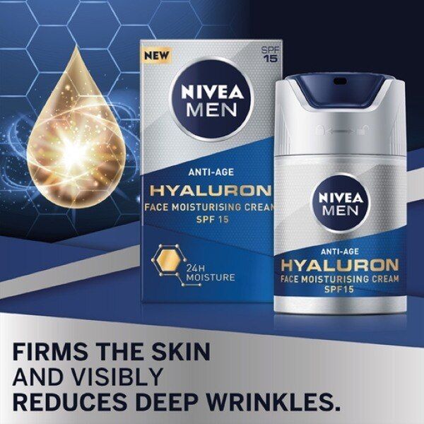 Nivea Anti-Age Face Moisturiser Hyaluronic Acid Spf 15 50ml