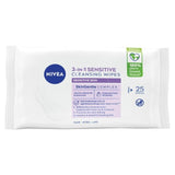 NIVEA Biodegradable Sensitive Cleansing Face Wipes 25 per pack
