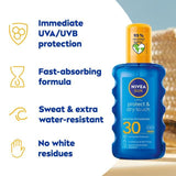NIVEA SUN Protect & Dry Touch SPF 30 Sunscreen Spray 200ml