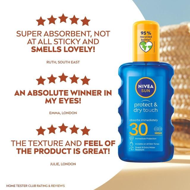 NIVEA SUN Protect & Dry Touch SPF 30 Sunscreen Spray 200ml