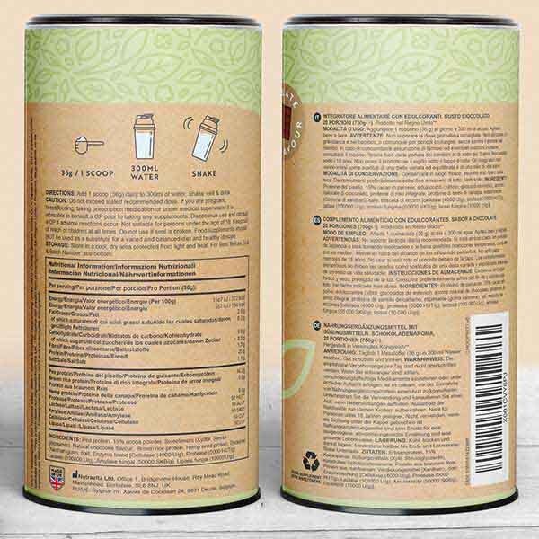 Nutravita Chocolate Protein Powder - 25g Protein Per Serving