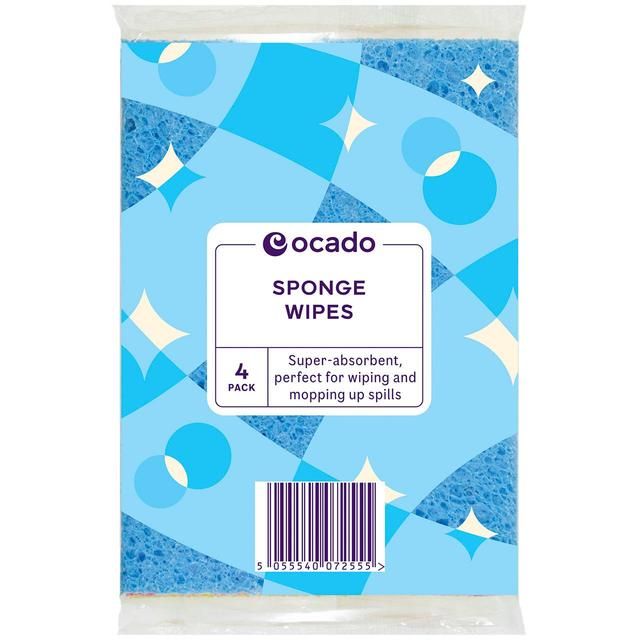 Ocado 4 Sponge Wipes 4 per pack