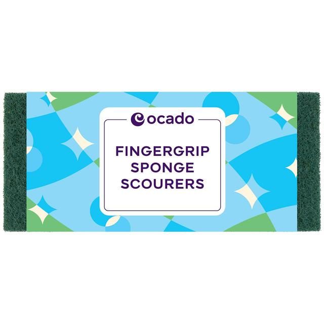Ocado 6 Fingergrip Sponge Scourers 6 per pack