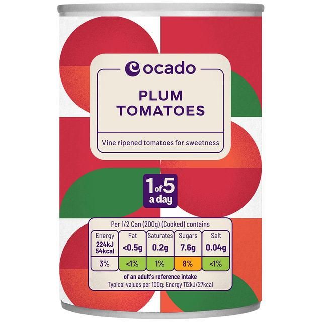 Ocado Italian Plum Tomatoes 400g