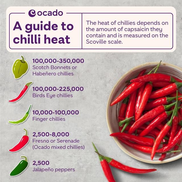 Ocado Mild Red Chillies 60g