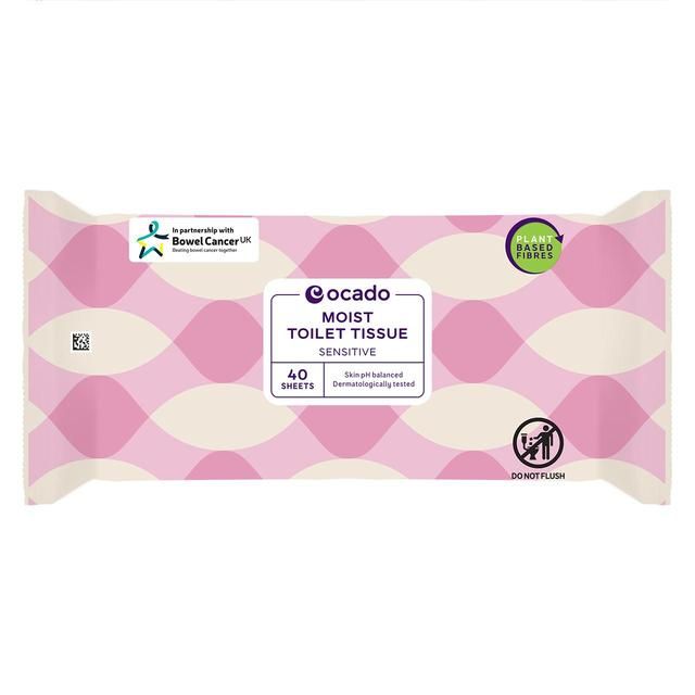 Ocado Sensitive Moist Toilet Tissue Wipes 40 per pack