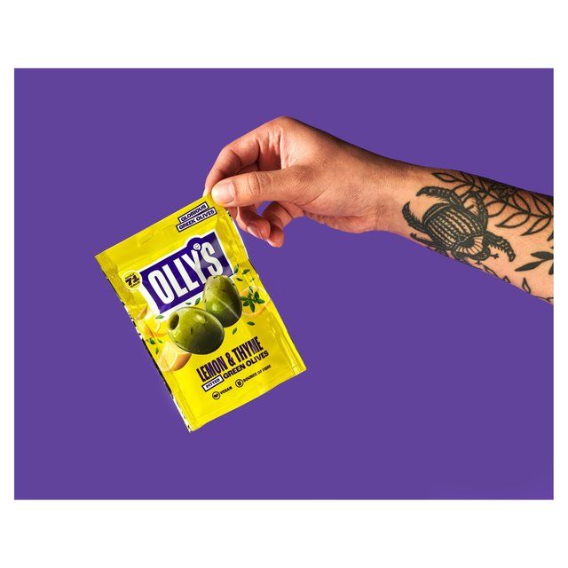 Olly's Olives Lemon & Thyme Green Halkidiki Olives - The Hippie 50g