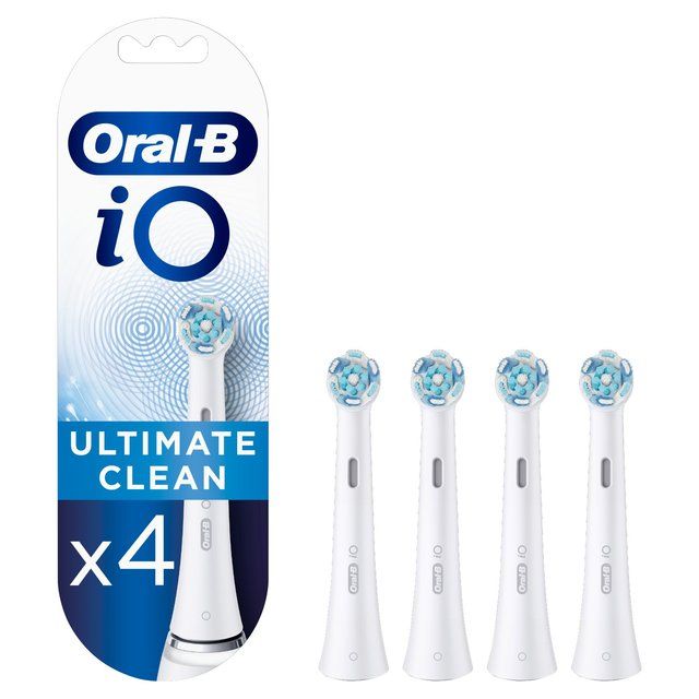 Oral-B iO Ultimate Clean White Electric Toothbrush Heads 4 per pack