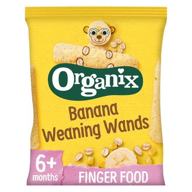 Organix Banana Weaning Wands Organic Baby Finger Finger Food 6 months+ 25g
