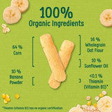 Organix Banana Weaning Wands Organic Baby Finger Finger Food 6 months+ 25g