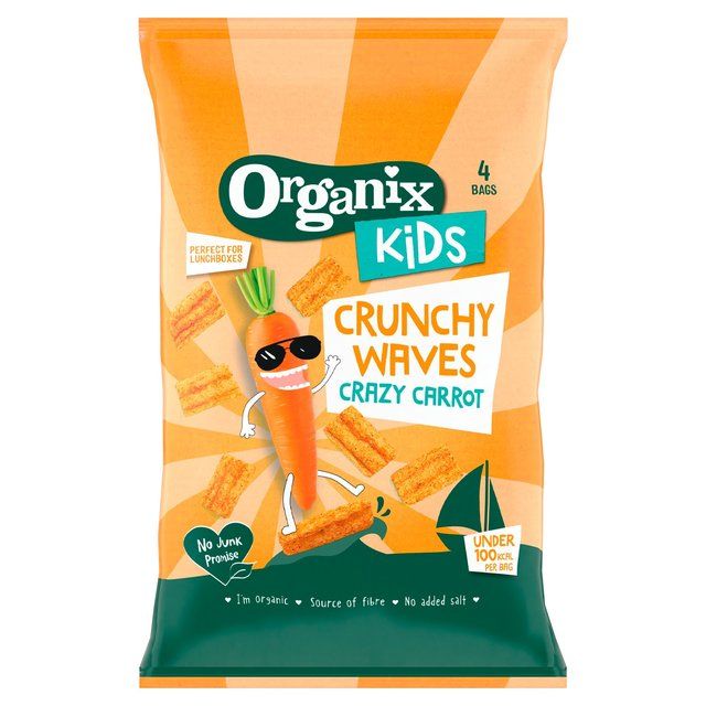 Organix KIDS Crazy Carrot Crunchy Waves 4 x 14g