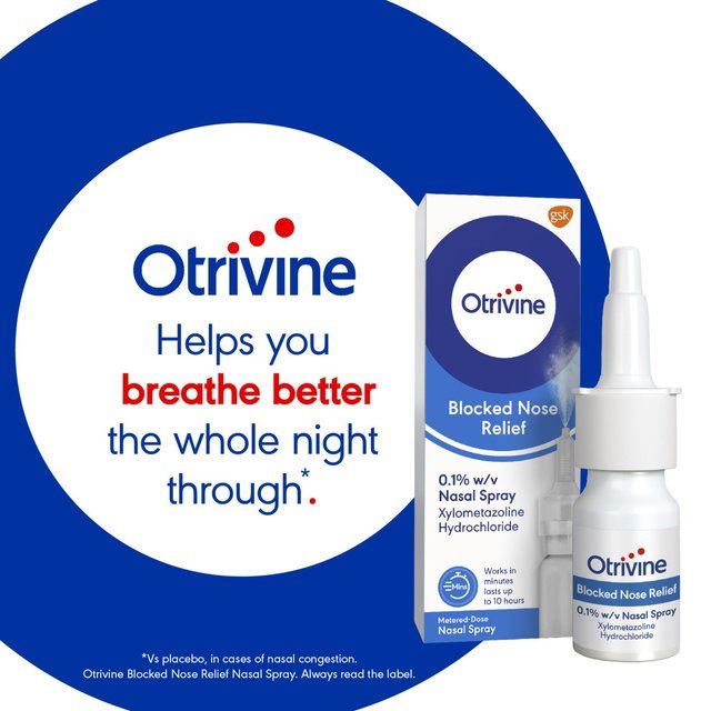 Otrivine Blocked Nose & Congestion Relief Nasal Spray 10ml