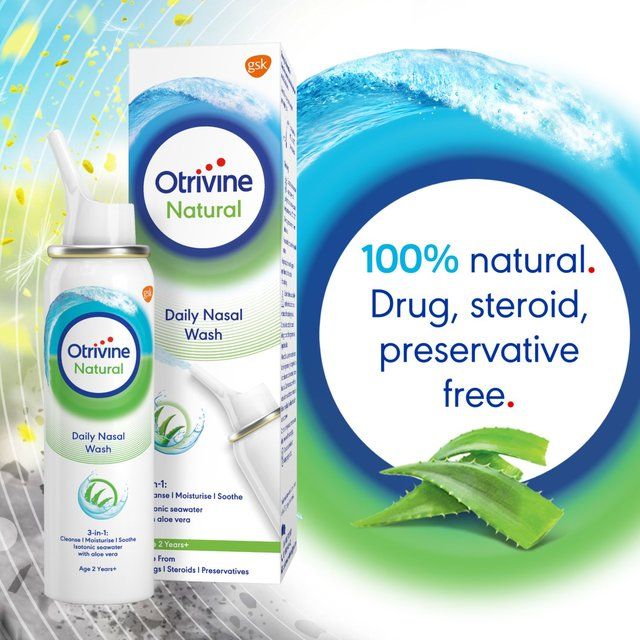 Otrivine Natural Daily Nasal Wash with Aloe Vera Drug Free 100ml