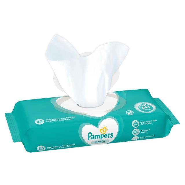 Pampers Sensitive Baby Wipes 52 per pack