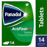 Panadol ActiFast Paracetamol Pain Killers 500mg 14 Tablets 14 per pack