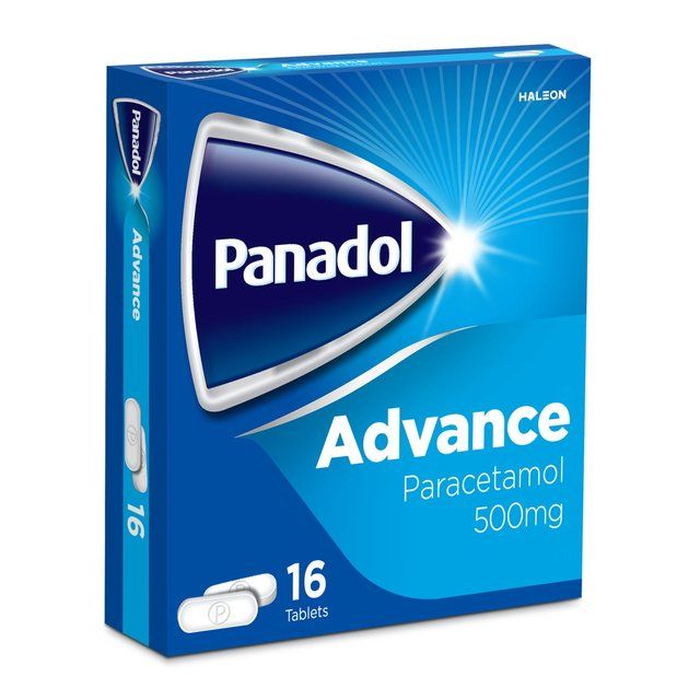 Panadol Advance Paracetamol Pain Killers 500mg Tablets 16 per pack