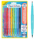 Paper Mate Flair 0.7mm Dual Brush Felt Tip Pens 8 per pack