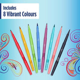 Paper Mate Flair 0.7mm Dual Brush Felt Tip Pens 8 per pack