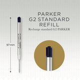 Parker Ballpoint Pen Black Refills Medium Point 3 per pack