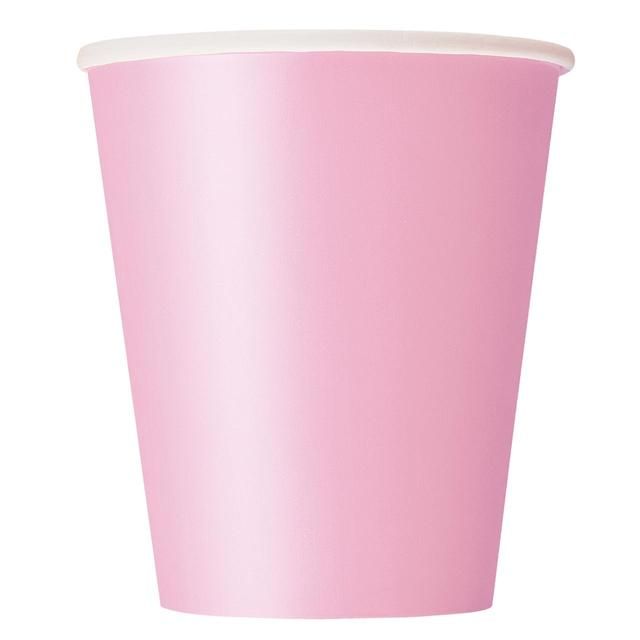 Pastel Pink Paper Party Cups 8 per pack