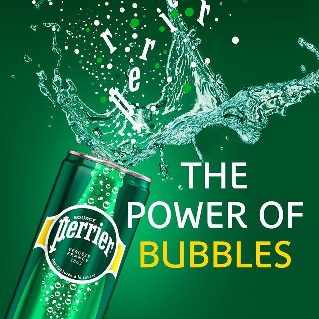 Perrier Sparkling Natural Mineral Water Fridgepack Cans 10 x 250ml