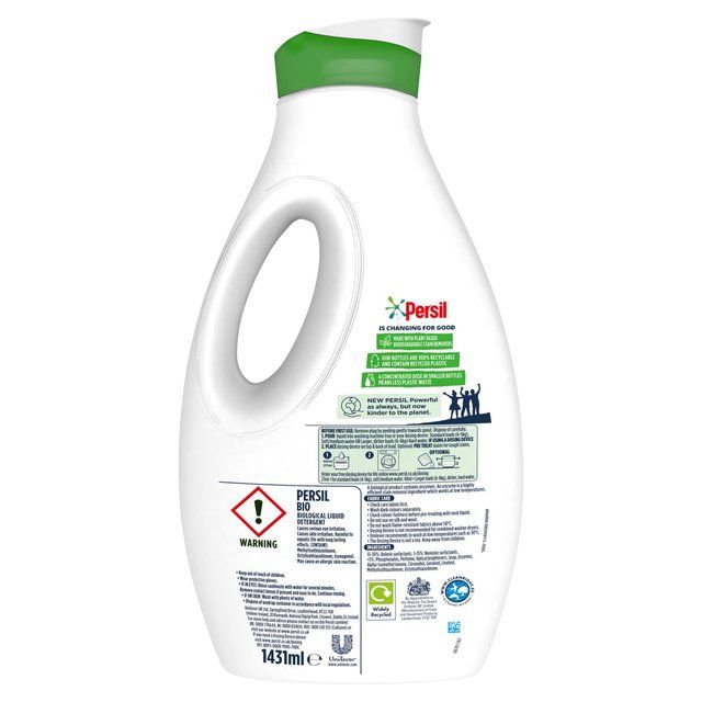 Persil Laundry Washing Liquid Detergent Bio 53 Washes 1.431L