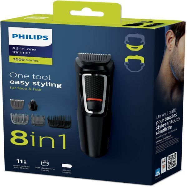Philips Multigroom Series 3000 8-In-1 Face And Hair