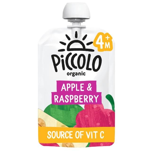 Piccolo Apple & Raspberry Organic Pouch 6 mths+ 100g