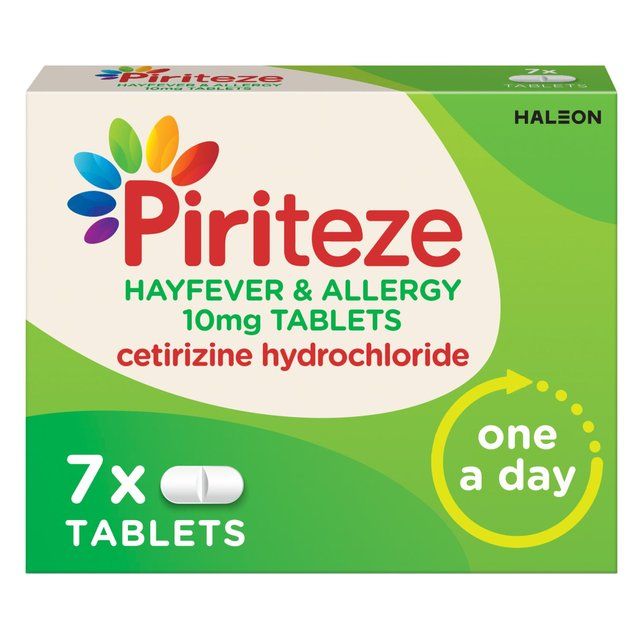 Piriteze Hayfever & Allergy Relief Antihistamine Cetirizine 7 per pack