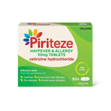 Piriteze Hayfever & Allergy Relief Antihistamine Cetirizine Tablets 30 per pack