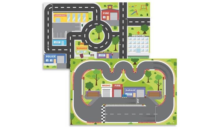 Play Tray City and Race Play Mat Set