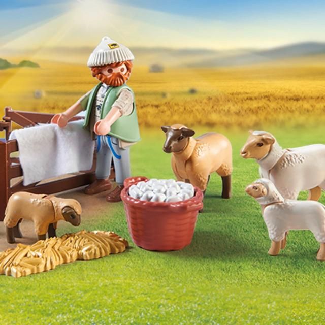 Playmobil 71444 Country Young Shepherd with Flock of Sheep