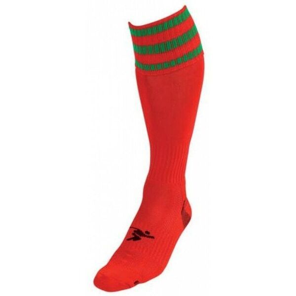 Precision Adult Pro Football Socks (7-11) Red/Green / 1EA