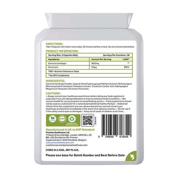 Prowise Garcinia Cambogia Plus 1000mg 60 Capsule