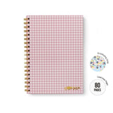 Pukka Pad - Carpe Diem B5 Spiral Hardcover Notebook Pink Check