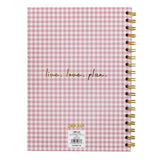 Pukka Pad - Carpe Diem B5 Spiral Hardcover Notebook Pink Check