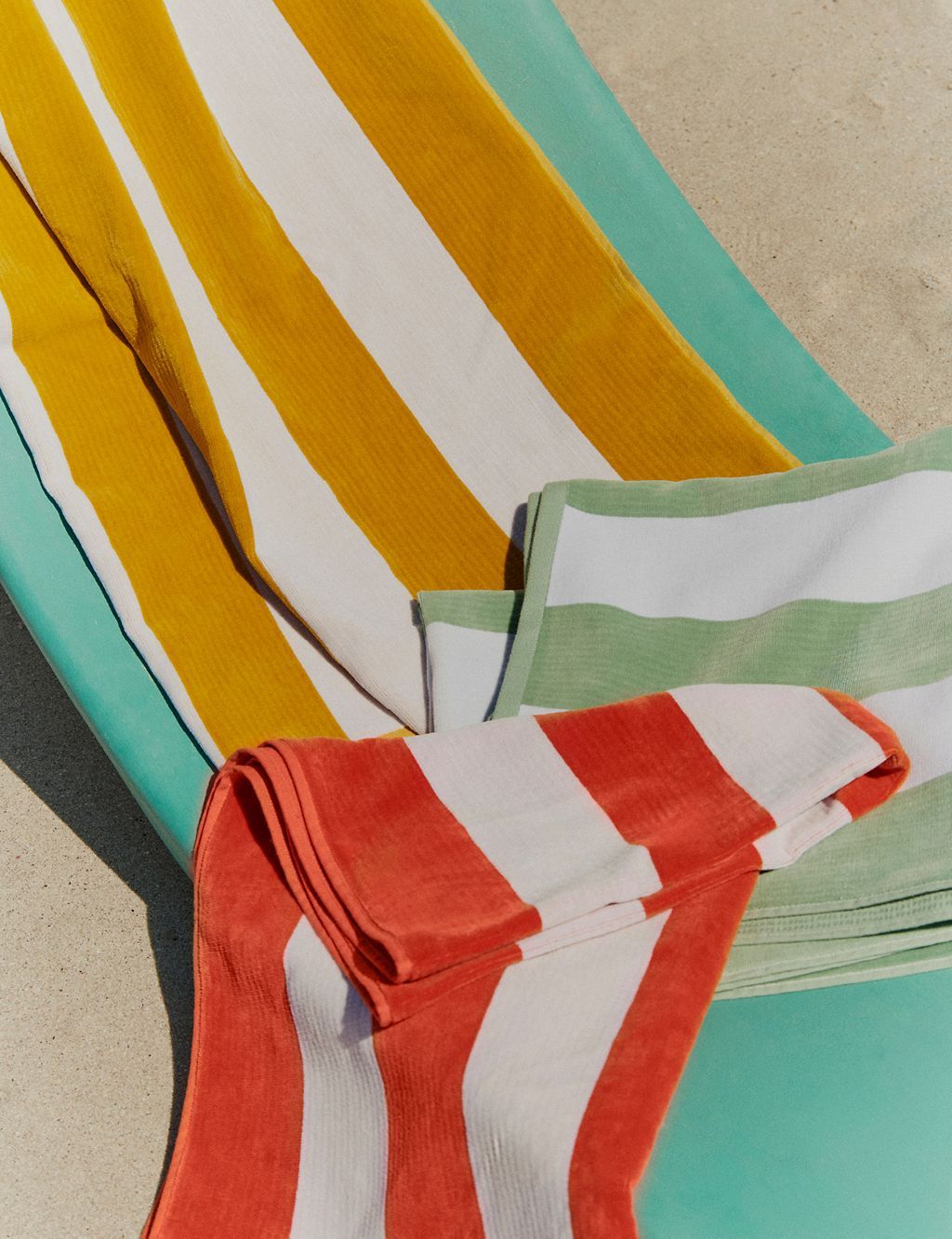 Pure Cotton Striped Sand Resistant Beach Towel