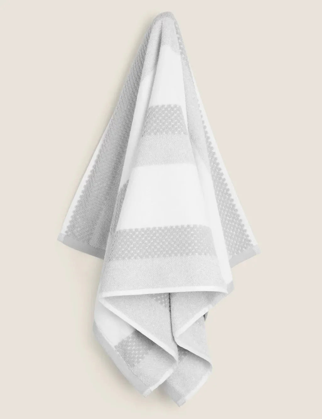 Pure Cotton Striped Textured Towel