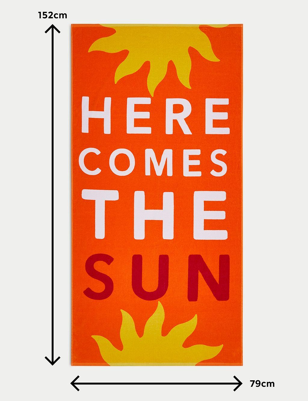 Pure Cotton Sun Slogan Beach Towel