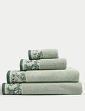 Pure Cotton Woven Floral Towel